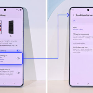 “Samsung Galaxy S26 Series smartphones rear design with triple camera setup in violet color”